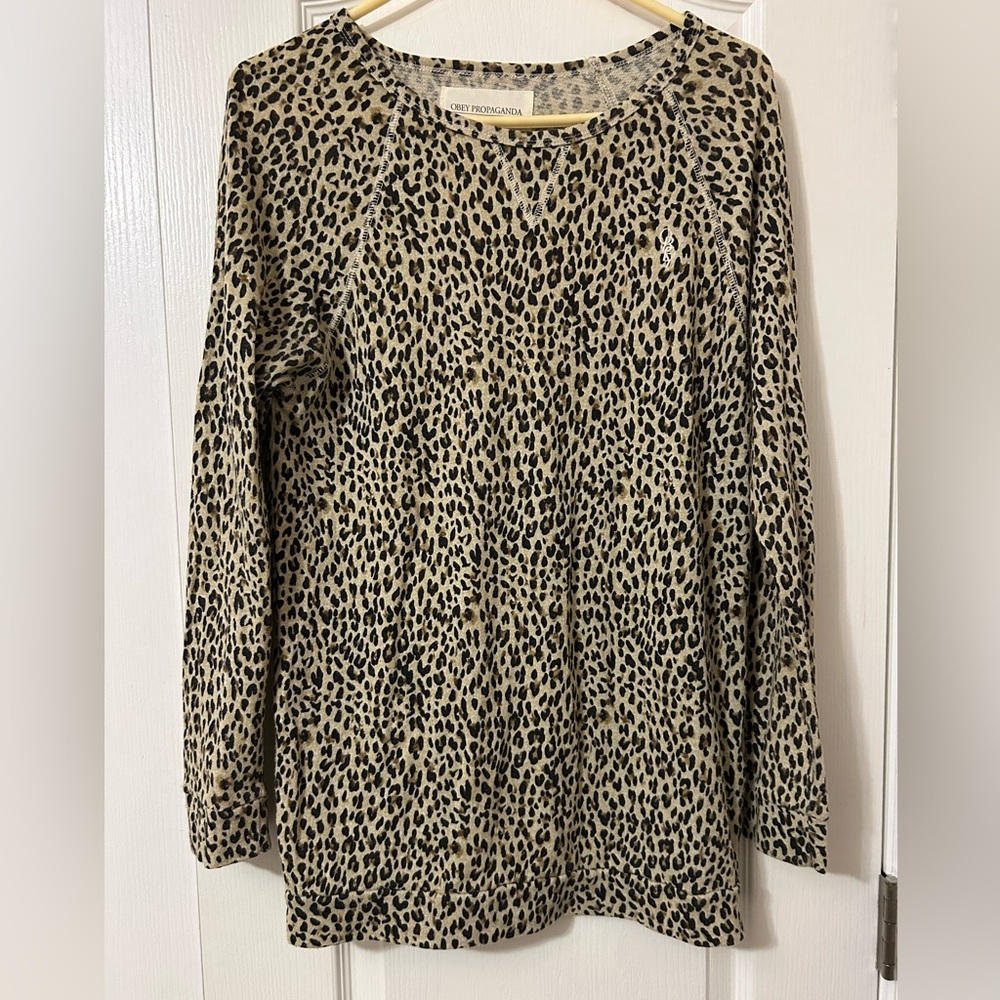 Obey cheetah long sleeve